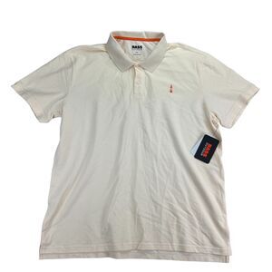 Bass Outdoor Mens Exploration Short Sleeve Polo Shirt Light Peach 2XL